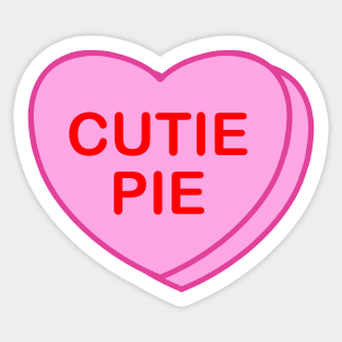 Conversation Heart: Cutie Pie Sticker